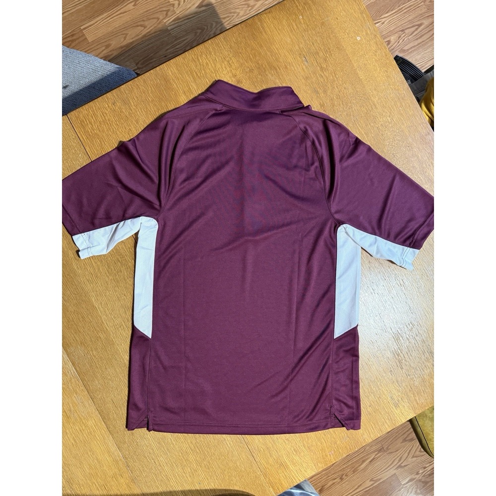 Nike Team Dri-FIT 1/4 Zip Short Sleeve Pullover Maroon White Men's Small Golf - Picture 8 of 10